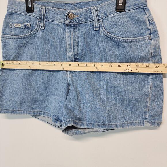 Vintage Riders High Waist Mom Shorts Size 12 30" Light Wash Denim Cotton 90s - Picture 6 of 8